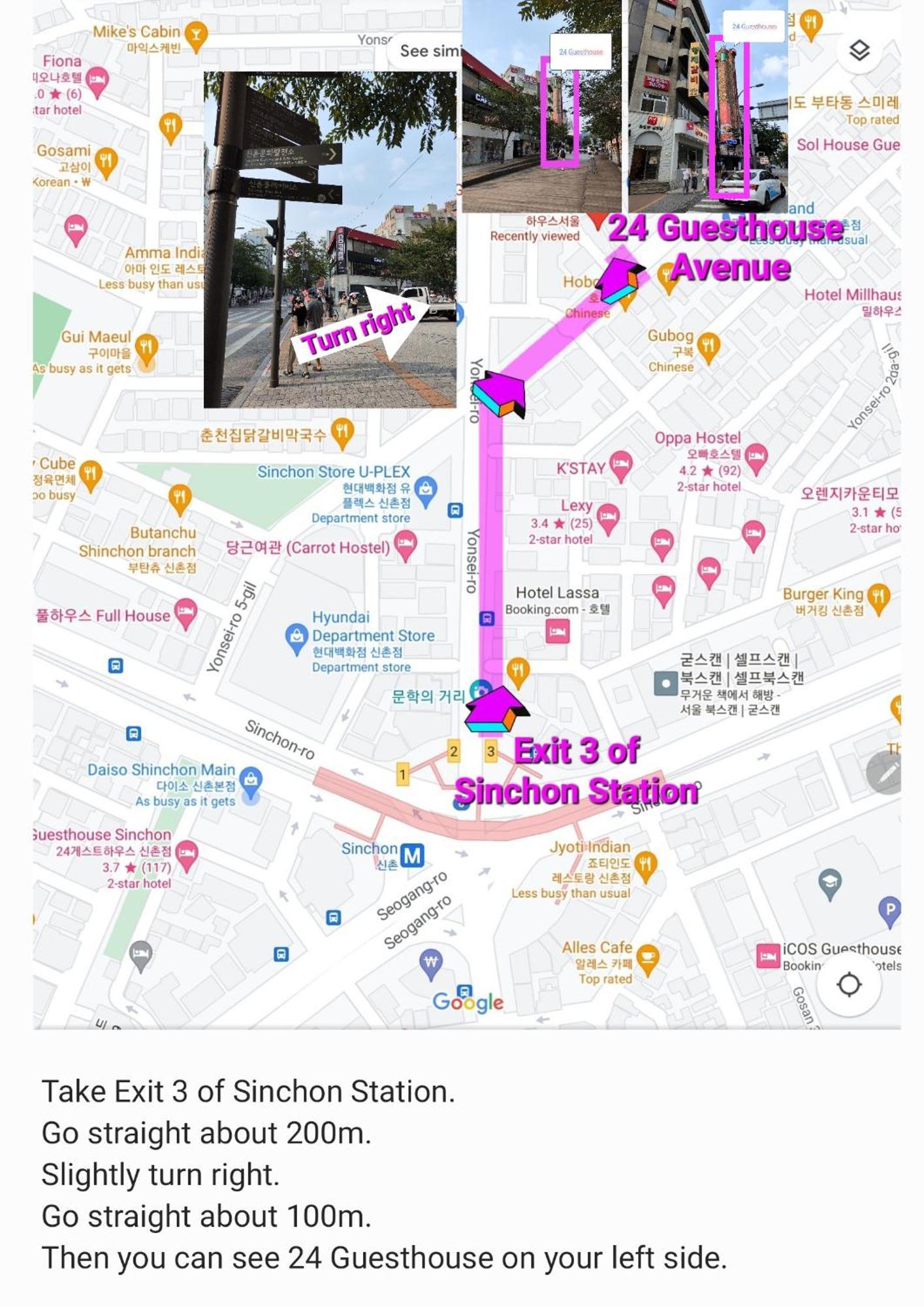 24 Guesthouse Sinchon Avenue Szöul Kültér fotó